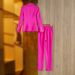 Women's Color Green Fruit Collar Long Sleeve Suit Top Harem Pants Two-piece Set Nanyou Quality Fashion Set_voghion.com