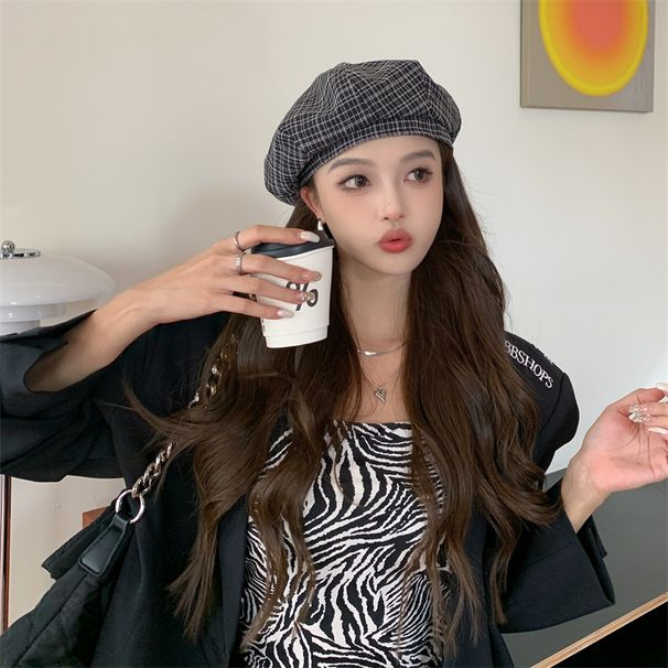 Beret For Women, Autumn And Winter, Versatile, Face-Slimming, Octagonal Hat, Large Head Circumference, Ins Style,_voghion.com