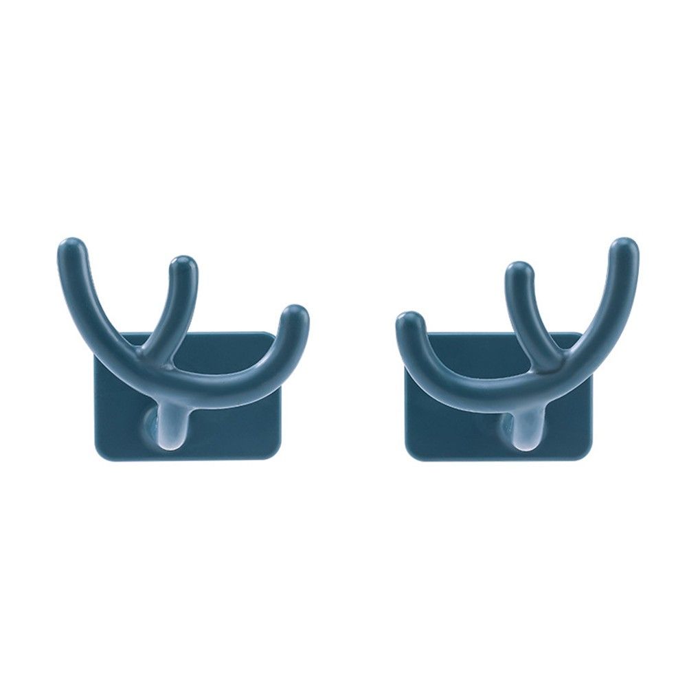 2er-Set kreative Geweihhaken, kombinierbar mit wandmontierten multifunktionalen Küchenregalen, Deckelhaltern und Schneidebretthaltern_voghion.com