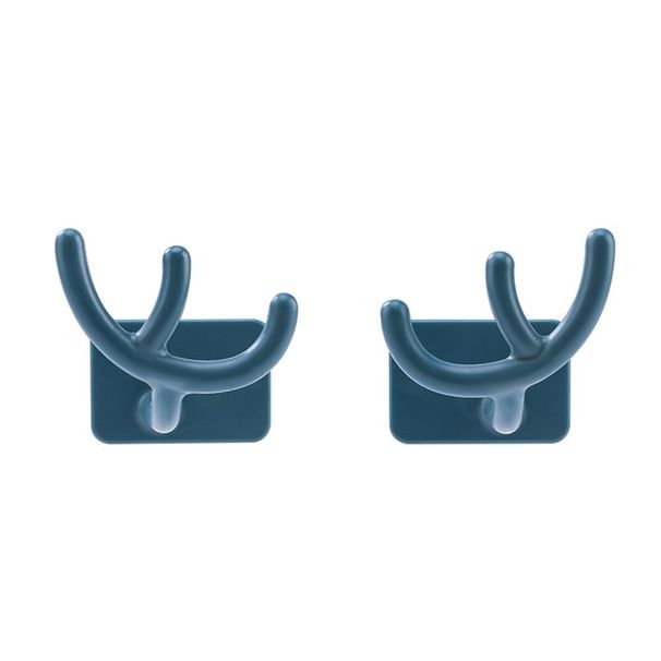 2er-Set kreative Geweihhaken, kombinierbar mit wandmontierten multifunktionalen Küchenregalen, Deckelhaltern und Schneidebretthaltern_voghion.com