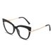 New Metal Spring Leg For Women's Fashion Trend Cat Eye Flat Mirror TR Anti Blue Light Eyeglass Frame_voghion.com