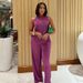 Women's Clothing Fashion Sleeveless Tops Wide Leg Trousers Two Piece Suits For Women_voghion.com