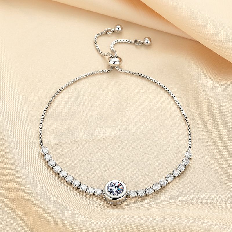 Heißverkauftes neues rundes Armband für Frauen, einfacher Moissanite-Mode, vielseitiger kreativer Schmuck_voghion.com
