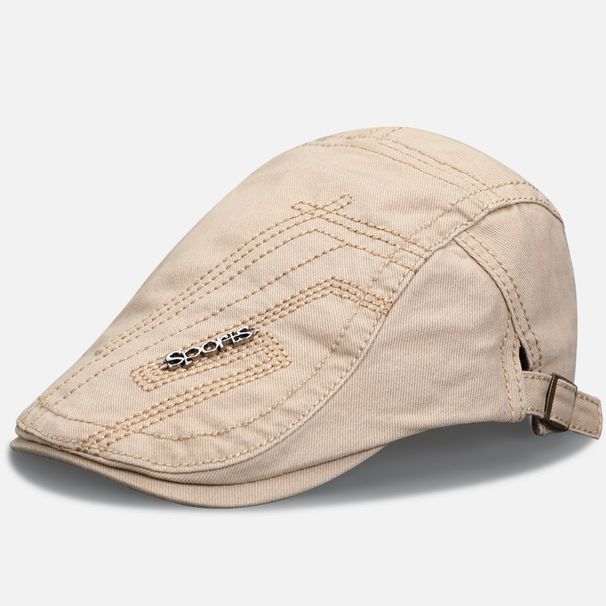 2024 Neue Mann Barett Baumwolle Britischen Vintage Flache Kappen Gatsby Männlichen Solide Grau Schwarz Frühling Herbst Winter Einstellbare Treiber_voghion.com