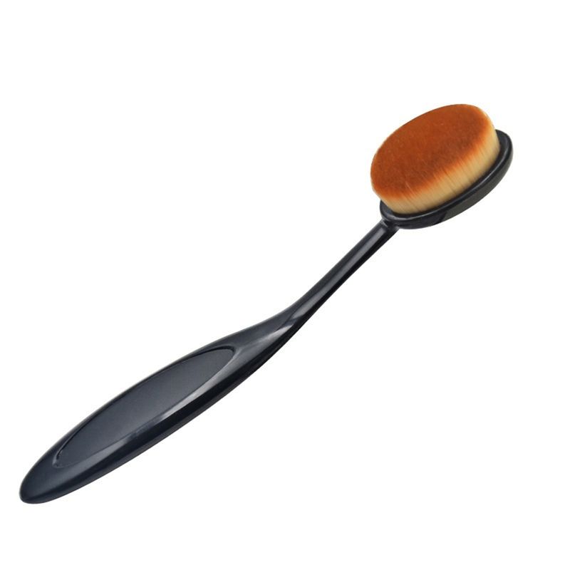 Hislaves, brocha para base de cerdas suaves, logra maquillaje con facilidad, brocha de maquillaje portátil con mango largo, suministro para mujeres_voghion.com