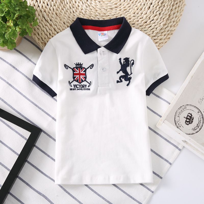 Kinderkleidung 2024 Kinder-T-Shirt Kinder-T-Shirt Kinderkleidung Jungen-Poloshirt Jungen-Baumwoll-Kurzarm-T-Shirt_voghion.com