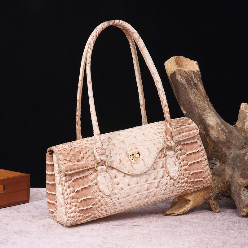 Retro Tragbare Achseltasche Damentasche Krokodilmuster_voghion.com