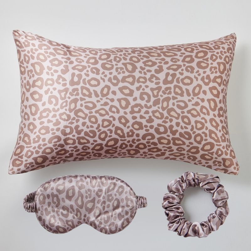Bedding Satin Silky Pillowcase + Eye Mask + Hair Band Free Combination, Gifts For Women_voghion.com