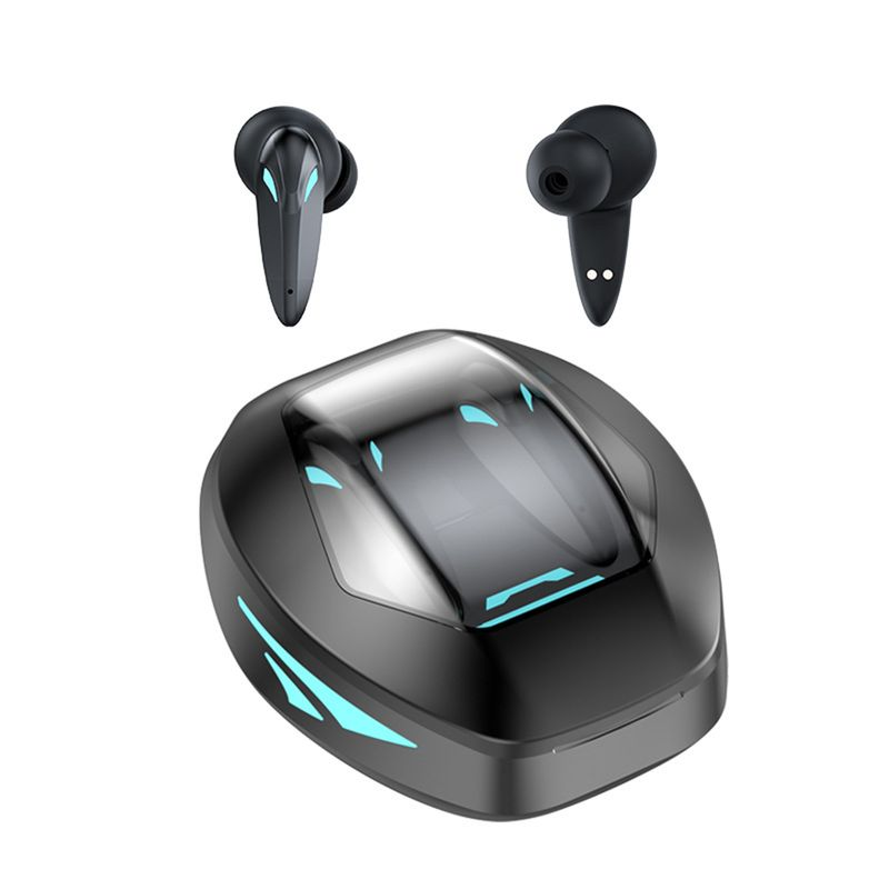 1 set TG09 trådlösa hörlurar Buller HiFi-ljud Låg spellatens Cool Andningsljus Musik Spelar Bluetooth 5.3 9D_voghion.com
