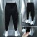 Herrenbekleidung Herrenhose mit Klettverschluss Locker sitzende Herrenhose Netzrote Haremshose Neun-Punkt-Freizeithose_voghion.com