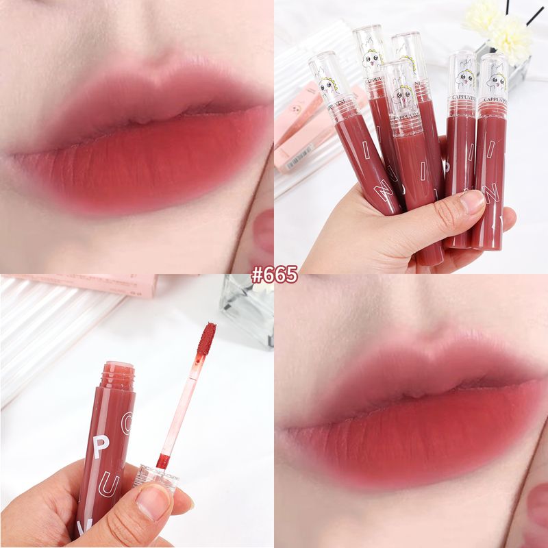 Dinosaurier-Matt, süßer, nackter Lippenschlamm-Lipgloss, langlebiger, wasserdichter, matter flüssiger Lippenstift von Veet, Lipgloss, Kor-Gloss-Stick_voghion.com