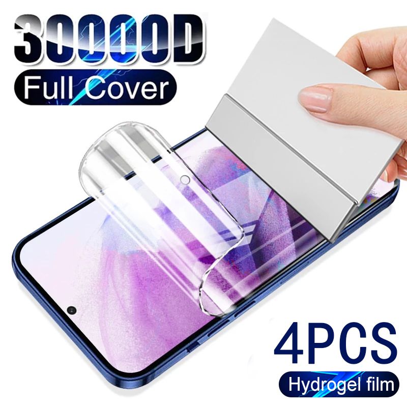 4Pcs Hydrogel Film For Samsung Galaxy S25 S24 S23 S22 S21 S20 S10 S9 S8 Plus Screen Protector for Samsung Note20 Ultra Note10 Note8 Note9 Not Glass_voghion.com