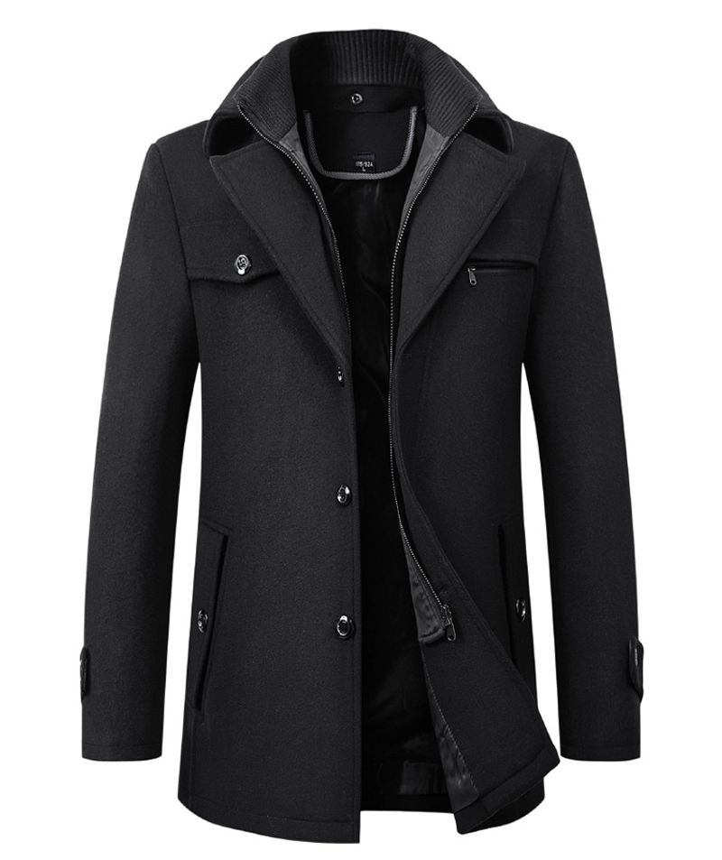 herre ulden frakke mellemlængde trenchcoat_voghion.com