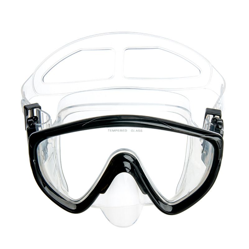 New Large Frame HD Wide Field Of View Liquid Silicone Diving Mask Snorkeling Gear_voghion.com