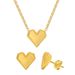 Set di gioielli da donna con collana e orecchini a forma di cuore minimalista in acciaio inossidabile, ciondolo geometrico con amore, delicata catena per clavicola, accessorio di moda retrò._voghion.com