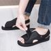 Qiwago New Summer Sandals Openable Wide Thick Sole Shoes For Big Feet Large Size_voghion.com