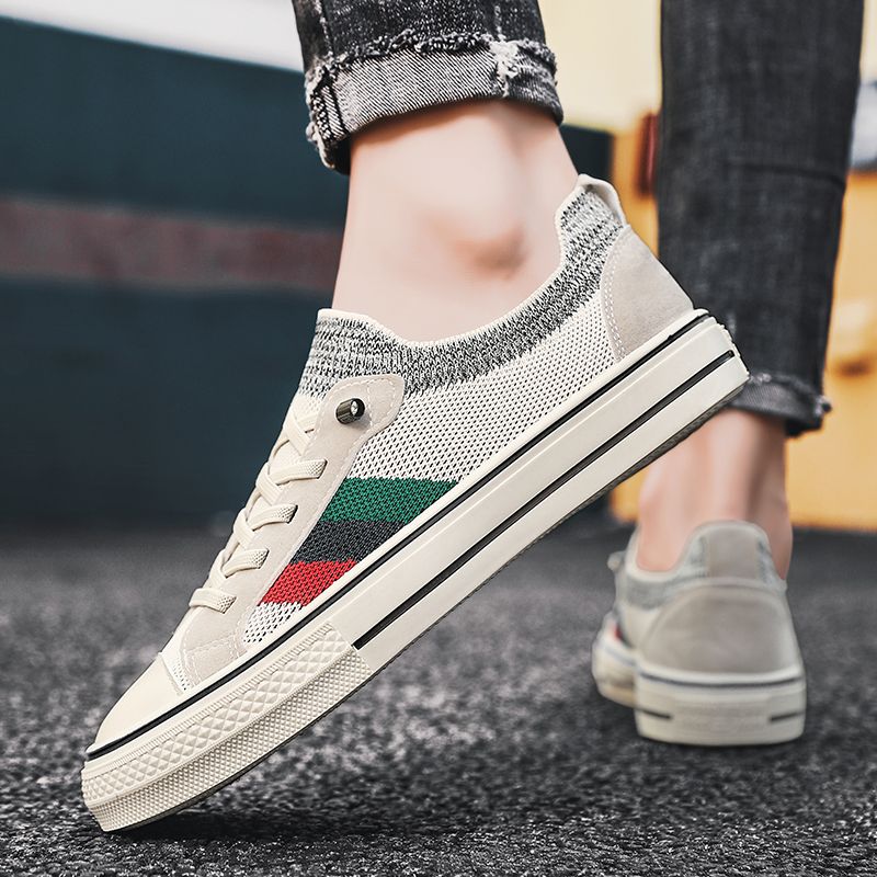 Neue Stil Casual Schuhe Für Männer Turnschuhe Lazy Slip Auf Mann Schuhe Atmungsaktive Sommer Loafer Canvas Schuhe Für Männer Mesh Turnschuhe_voghion.com