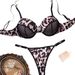 Ensemble deux pièces soutien-gorge et string à imprimé léopard transparent pour femme, lingerie sexy très populaire en 2025_voghion.com