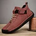New 2024 Handmade Casual Design Sneakers Man Breathable Leather Shoes Men Ankle Boots Outdoor_voghion.com