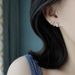 Korean New Fried Dough Twists Ring Women's Advanced Simple Temperament Mini Earbone Studs Earrings_voghion.com