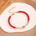 Nový rok Nový rok červený provaz tkaný náramek s výklenkem malý náramek v pase náramek pro dívky s výklenkem_voghion.com