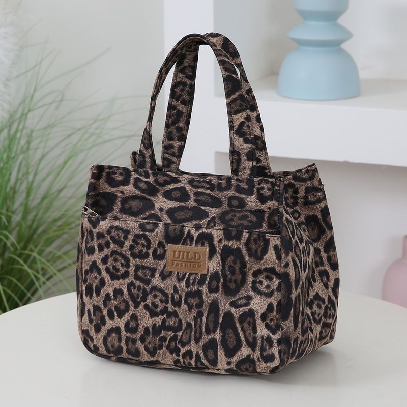 Sacs pour femmes, grande capacité, tendance, portable, design de niche, fourre-tout, sac à main décontracté, chaud, imprimé léopard_voghion.com