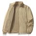 M-8XL Spring And Autumn New Nylon Stand Collar Jacket Men's Casual Solid Color Coat Youth Simple Top_voghion.com