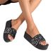 Niche Black Bead Open-toed Flip-flops_voghion.com
