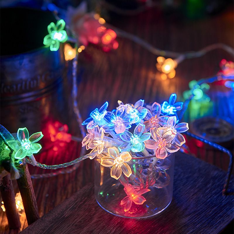 LED Kirschblüten Lichterkette Sternenhimmel Pfirsichblüte Kleine Farbige Lichter Schlafzimmer Zimmer Netz Promi Dekoration Geburtstag Layout Stern Licht Gürtel_voghion.com
