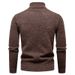 Herentrui met hoge hals en fleecevoering - Winterwarm gebreide trui, dik en zacht, stijlvolle effen kleur voor casual en kantoorkleding (M-3xl)_voghion.com