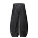 Button Split Scimitar Jeans Men's Street Trendy Vibe Style Loose Versatile Wide-Leg Pants Floor-Length Trousers_voghion.com