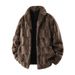 Men’s Luxury Faux Fur Coat – Winter Mink-Style Overcoat (Black/Brown, S-2XL, European Sizing)_voghion.com