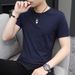 Men's Clothing Short sleeved T shirt for men, pure plain color, pure black, all black, all white, simple summer pure white T shirt top, half sleeves_voghion.com