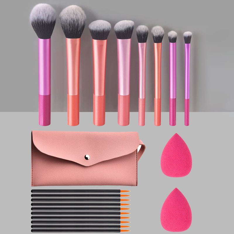 21 pcs combo set including 8 multi-color makeup brushes, makeup brush bag FINDCOLOR_voghion.com