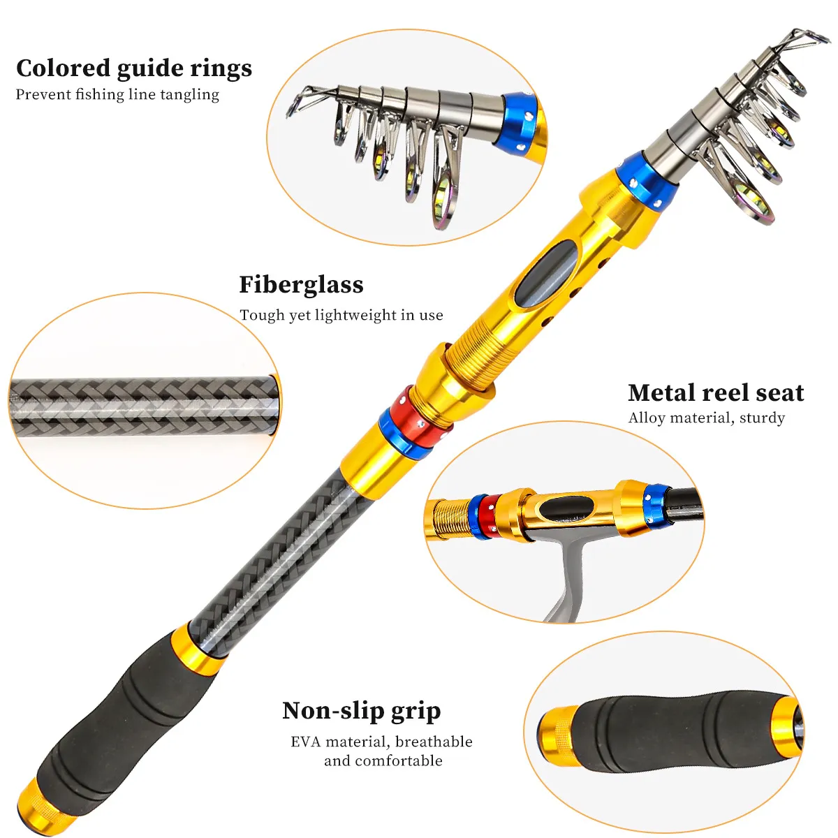 Carbon Fiber 2.4m 3.6m Telescopic Fishing Rod For Travel Long Distance Sea Fishing Casting Rod Fishing Rod Fishing Gear_voghion.com