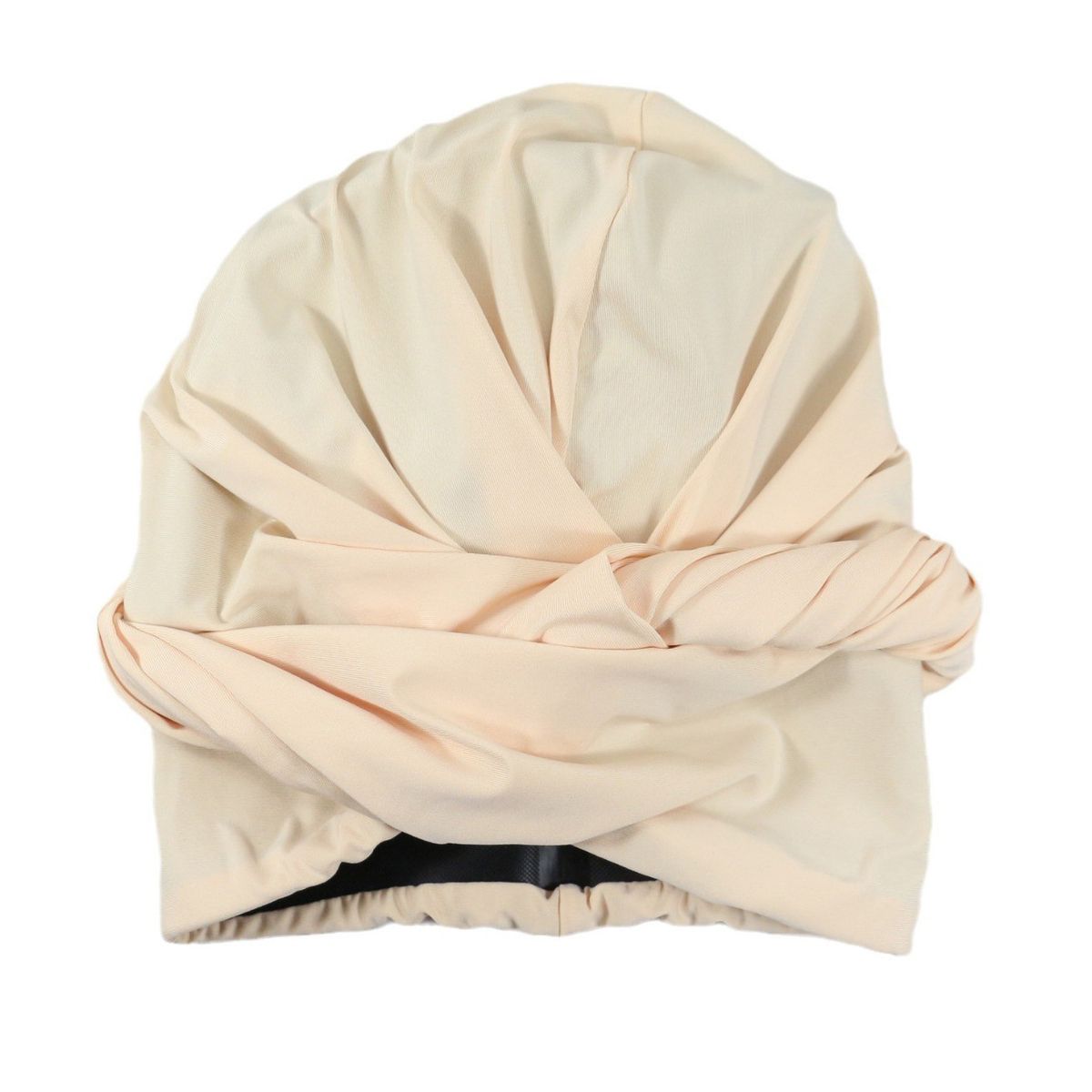 ladies waterproof silicone swimming cap high elastic extra large shower cap high quality pleated knotted cap_voghion.com