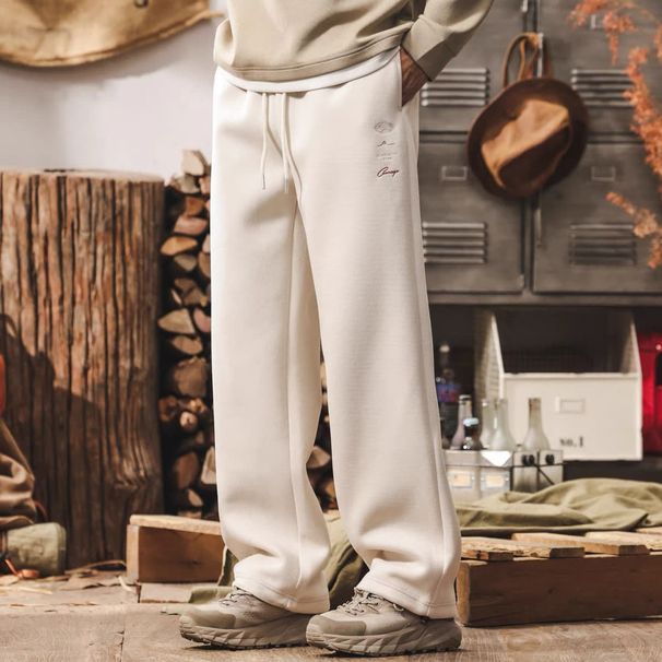 Men’s American Streetwear Joggers – Relaxed-Fit Straight-Leg Sweatpants (Breathable Cotton, 300GSM, Extended Sizes M-8XL)_voghion.com