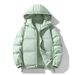 2024 New Cotton Solid Color Puffer With Hood, Warm And Thickened Casual Coat For Men, Couples' Efficient Temperature_voghion.com