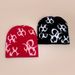 Trendy Cross & Star Print Knit Beanie For Men & Women - Soft Acrylic Winter Hat With Street Hip Hop Style (54-62cm, 9 Colors)_voghion.com
