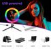 RGB Lamp Round With Remote Control For Smartphone Mobile LED Video Light Ring For YouTube Photographic Lighting_voghion.com