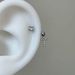New Cross Titanium Steel Zircon Piercing U-shaped Horseshoe Ear Bone Stud Screw Twist Earrings For Women_voghion.com