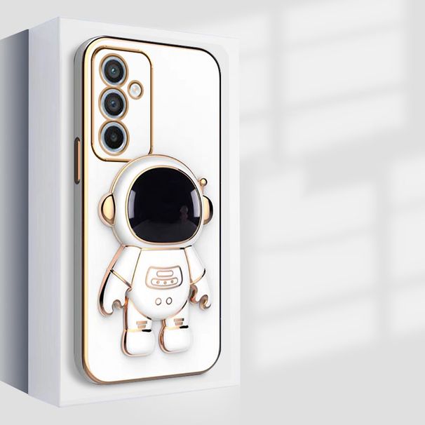 Astronaut Bracket Plating Phone Holder Case for Samsung Galaxy A14 A24 A34 A54 A04 A04E F13 M13 4G 5G Silicone Cover_voghion.com