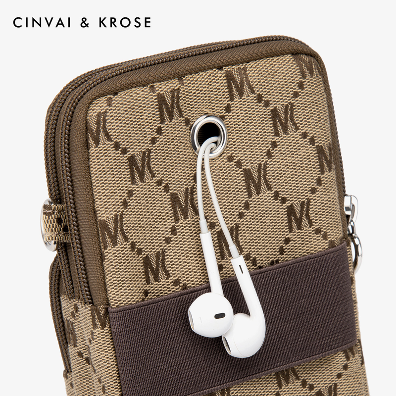CinvaiKrose mobile phone bag for women 2023, new niche design, mini crossbody commuting canvas bag, autumn and winter_voghion.com