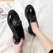 Green partner ins small leather shoes women's retro spring and autumn British style one-step flat bottom 2021 new Japanese college_voghion.com