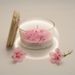 Candela profumata fatta a mano con motivo floreale, regalo di compleanno, atmosfera, ornamento in cera di soia_voghion.com