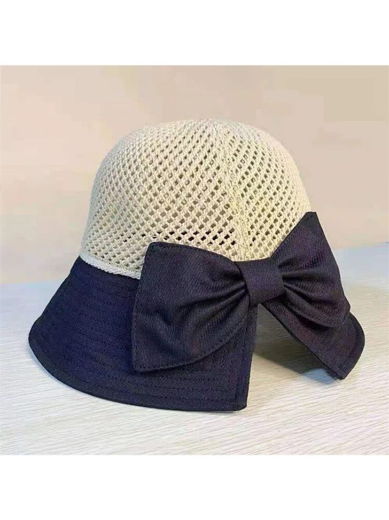 Vendita calda Novità in Primavera ed Estate Moda per bambini Secchio pieghevole fiocco sole protezione solare cappello_voghion.com