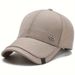 Unisex Square Silver Buckle Label Baseball Caps Frühling Herbst Outdoor Verstellbare Freizeithüte Sonnenschutzhut_voghion.com
