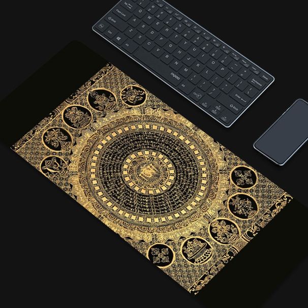 Unbeatable Quality Buddha Minimalist E-Sports Games Mouse Extra Large Thickened Lock Edge Computer Desk Pad Keyboard Office_voghion.com