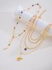 2/1-piece Fashionable Retro Elegant Devil's Eye Y-shaped Long Necklace Set For Women, Multi-layer Necklace Set, Suitable For Daily Wear, Gatherings, V_voghion.com