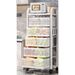 Snack Small Cart Kitchen Multi-Functional Rack Floor-Standing Multi-Layer Vegetable Basket Drawer Gap Storage Cabinet 1_voghion.com